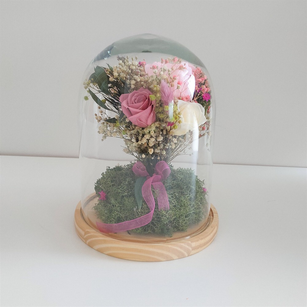Réplica de ramo de novia en cristal