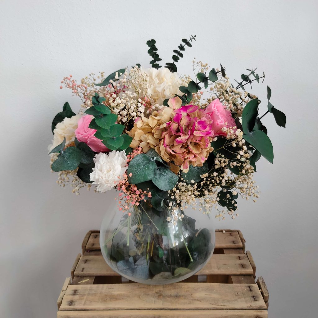 Jarrón de flores preservadas Santander