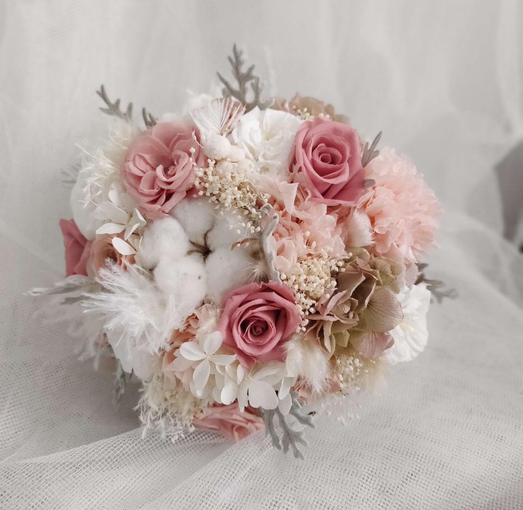 Ramo de novia flores preservadas en Barcelona