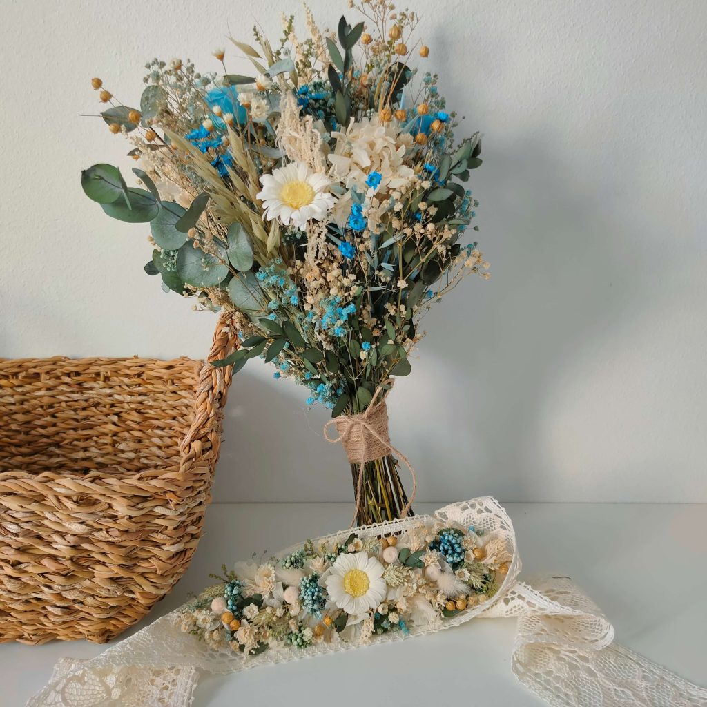 Ramo de novia silvestre flores preservadas