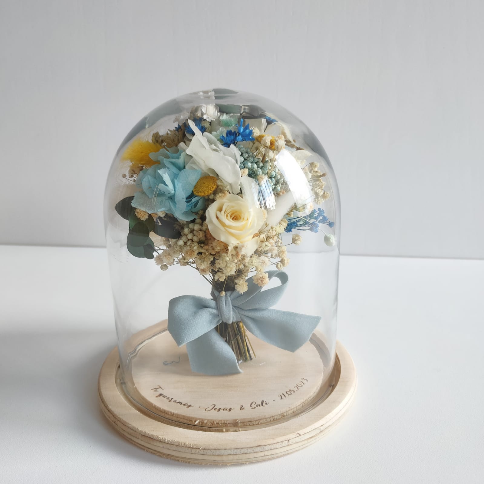 Regalo para madres en la boda a juego con el ramo de novia